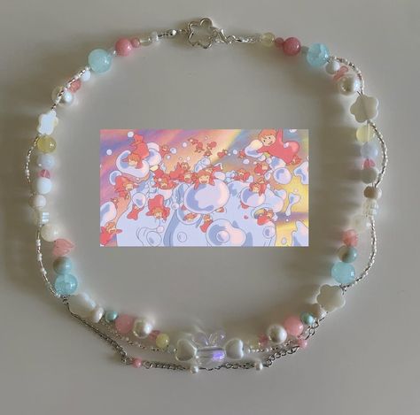 Studio Ghibli Necklace, Couples Jewelry Bracelets, Ghibli Jewelry, Homemade Bracelets, Anime Jewelry, Beaded Jewelry Necklaces, Wire Wrapped Jewelry Diy, Fairy Jewelry, Beading Jewelery