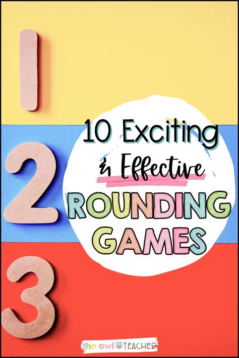 Get ahead of the curve by teaching rounding skills and sparking interest through interactive rounding games, manipulatives, songs, and movement that are exciting and effective for your upper elementary math lessons. Rounding Lesson, Rounding Games, Rounding Activities, Teaching Rounding, Elementary Math Lessons, Make Math Fun, Rounding Numbers, 5th Grade Activities, Elementary Math Classroom