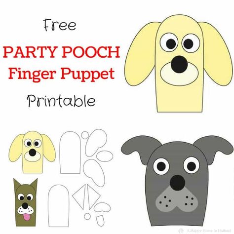 Dog Finger Puppet Free Printable Templates Dog Finger Puppet, Dog Hand Puppet, Puppet Template, Art Development, Preschool Creative Art, Snake Crafts, Puppet Tutorial, Handmade Puppet, Dog Template