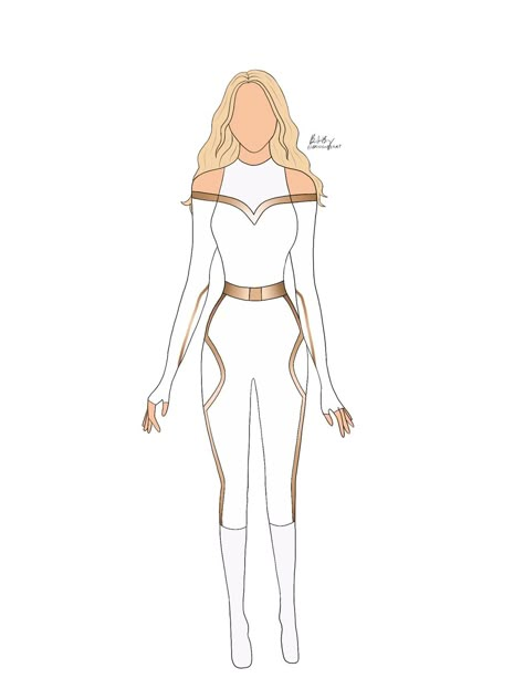 (Drawn by me, bridgiesart on instagram) Female superhero suit design, supersuit design, superhero outfit Eternal Suit Design, Mcu Suit Ideas Female, Marvel Suits Design Female, Super Hero Suit Designs, Female Superhero Suit Design, Female Superhero Design, White Superhero Suit, Super Hero Suits Designs Female, Supersuit Design Female