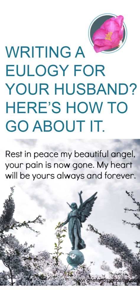 If you have to write a eulogy for your husband, it’s probably one of the hardest and most emotional things you’ll ever do. We can help. #eulogyexamples #eulogyforhusband Eulogy Examples For Husband, Eulogy For Husband, Love Poems For Husband, Obituaries Ideas, Eulogy Examples, Bereavement Quotes, Writing A Eulogy, Family Emergency Binder, Letters To My Husband