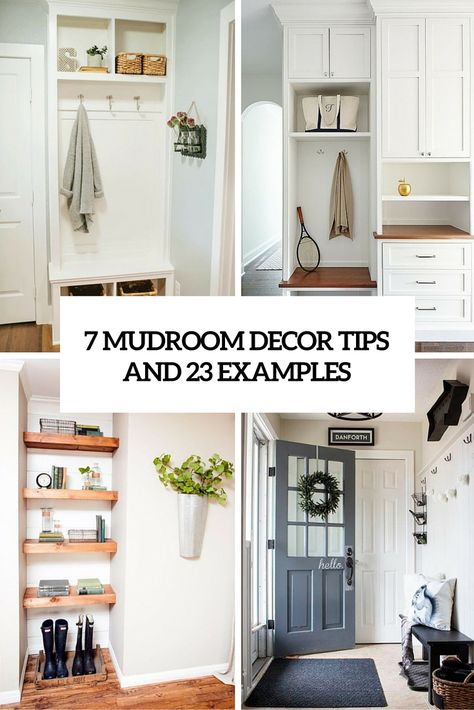 7 small mudroom decor tips and 23 examples Backdoor Mudroom Small Spaces, Small Mudd Area, Mudroom Laundry Room Ideas, Small Mudroom Ideas, Mudroom Entryway, Mudroom Decor, Artistic Furniture, Mud Room Storage, Small Laundry