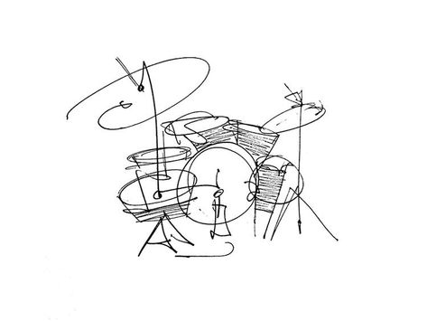 Drum Tattoo Minimalist, Drum Line Art, Drum Illustration Graphic Design, Drummer Tattoo Ideas Minimalist Style, Drumstick Tattoo Ideas, Drumming Tattoos, Drumset Tattoo, Drum Doodle, Drum Set Tattoo