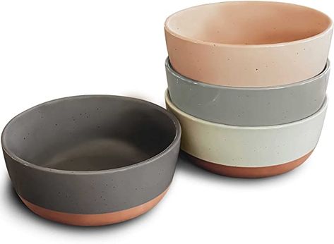 Amazon.com: Mora Ceramic Flat Bowls Set of 4-25 oz- For Soup, Salad, Rice, Cereal, Breakfast, Dinner, Serving, Oatmeal, etc - Microwave, Dishwasher and Oven Safe Porcelain Bowl for Eating and Kitchen - Neutrals : Home & Kitchen Cereal Breakfast, Rice Noodle Soups, Kitchen Favorites, Rice Cereal, Breakfast Dinner, Porcelain Bowl, Pasta Bowls, Breakfast For Dinner, Mindful Eating