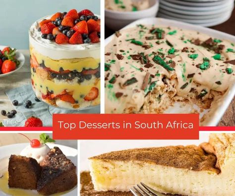 Trifle Desserts Christmas, Easy Christmas Desserts, South African Desserts, South Africa Food, Malva Pudding, African Dessert, Most Popular Desserts, Christmas Desserts Easy, Africa Food