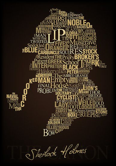 Sherlock Sherlock Holmes Stories, Typographic Poster Design, Mrs Hudson, Sir Arthur Conan Doyle, Arthur Conan, Women's Suiting, Detective Story, Conan Doyle, Typographic Poster