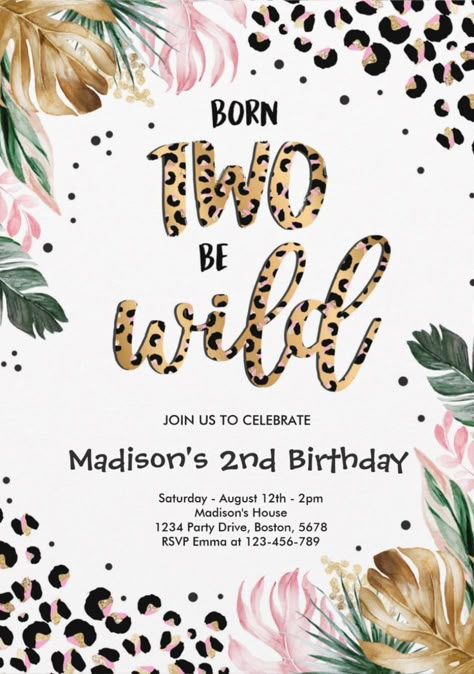 2 Wild Safari Birthday, Two Wild Birthday Party Invitations, Two Wild Balloon Garland, Welcome Two The Jungle Party Girl, Two Wild Cheetah Birthday, Too Wild Birthday Party Girl, Two Wild Girl Birthday Party, Two Wild Birthday Party Girl Decorations, Born Two Be Wild Birthday Girl