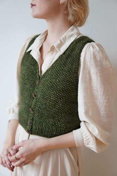 Ravelry: Hobbiton Vest by Fabel Knitwear Fabel Knitwear, Fall Christmas Aesthetic, Vest For Girls, Crochet Knit Top, Ladies Vest, Dream Aesthetic, Aesthetic Crochet, The Shire, Top Ideas