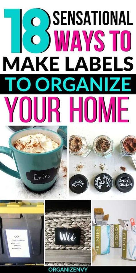 18 Sensational Ways to Make Labels For Organizing Your Home Storage Labels Printable, Pantry Labels Template, Vinyl Pantry Labels, Labels For Organizing, Make Labels, Organizing Tools, Gift Wrap Organization, Printable Sticker Paper, Label Ideas