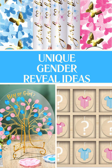 Unique Gender Reveal Ideas Gender Reveal For Coworkers, Best Gender Reveal Ideas Creative, Unique Gender Reveal Ideas, Best Party Ideas, Gender Reveal Theme, Unique Gender Reveal, Gender Reveal Party Ideas, Reveal Party Ideas, Creative Gender Reveals