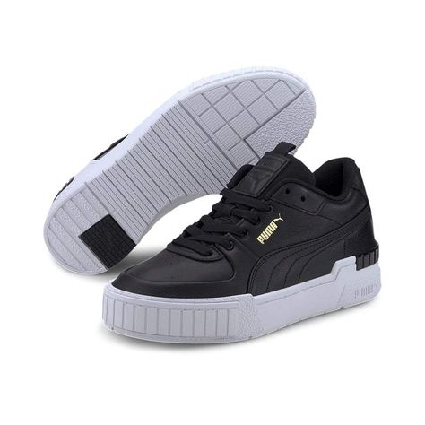 PUMA Womens Cali Sport - Black / White Puma Cali Sport, West Coast Style, Black Casual Shoes, Puma Cali, Coast Style, Puma White, Shoes Teen, Black Puma, Women Shoes Online