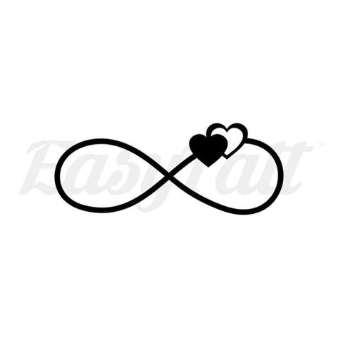 Two Hearts Infinity Tattoo, Heart With Infinity Tattoo, Tattoo Care Instructions, Love Symbol Tattoos, Long Lasting Temporary Tattoos, Music Notes Tattoo, Infinity Hearts, Tattoo S, Heart Temporary Tattoos