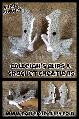 Calleigh's Clips & Crochet Creations: Free Crochet Pattern : Shark Headpiece Crochet Shark Booties, Crochet Top Step By Step, Crochet Shark, Crochet Bell Sleeve, Crochet Leg Warmers, Crochet Crop Top Pattern, Crochet Mermaid, Crochet Lace Top, Crochet Booties