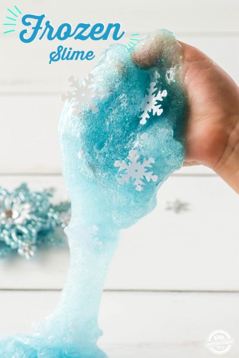 Elsa's Frozen Slime Elsa Crafts, Frozen Slime, Homemade Slime Recipe, Elsa Birthday Party, Frozen Bday Party, Easy Slime Recipe, Elsa Birthday, Recipe For Kids, Slime For Kids