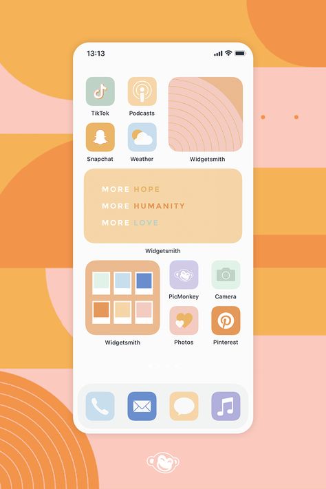 Learn how to customize your iOS 14 home screen & get ALL THE INSPO Retro Icons Aesthetic, Iphone 16 Home Screen Ideas, Ios18 Home Screen Ideas, Iphone Layout Homescreen Ideas Aesthetic, Iphone Home Screen Layout Organized, Iphone Inspo Home Screen, Iphone Wallpaper Layout, Aesthetic Iphone Home Screen Layout, Aesthetic Home Screen Layout