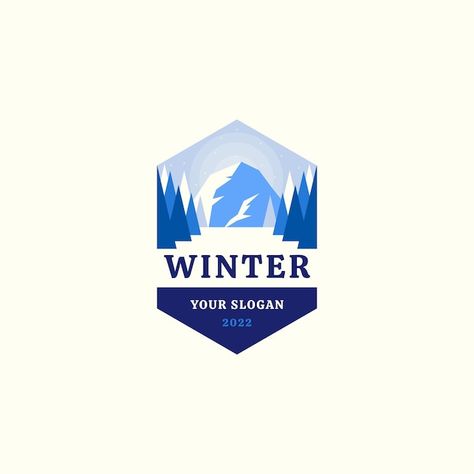 Winter Logo Design, Winter Logo, Brand Design Inspiration, Logo Design Ideas, Logos Inspiration, Branding Design Inspiration, Logo Ideas, Logo Maker, Create A Logo