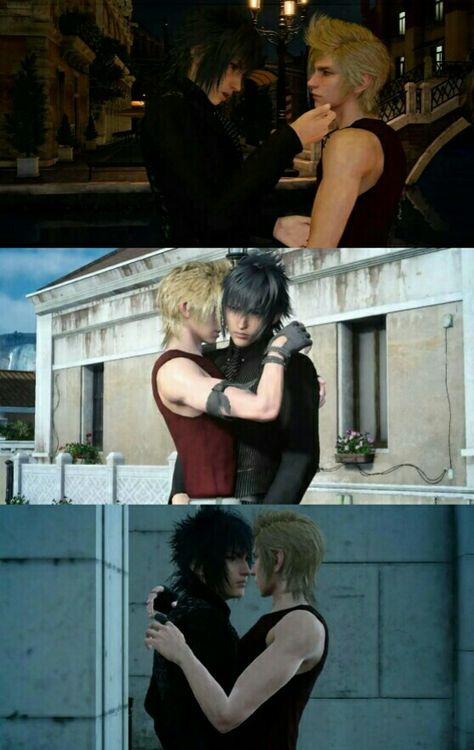 Final Fantasy XV / Noctis x Prompto / Promtis / #ffxv Gladiolus X Prompto, Cloud X Noctis, Noctis X Cloud, Promptis Ffxv, Prompto X Noctis, Prompto And Noctis, Noctis X Prompto, Final Fantasy Funny, Gay Ships