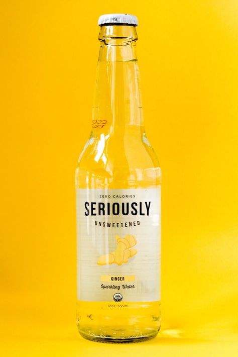 Seriously Unsweetened Ginger: Seriously Unsweetened Ginger is a bit more grown-up tasting than your average... Beer Branding, Flavored Sparkling Water, Seltzer Water, Supermarket Design, Beer Brands, Zero Calories, Graphic Inspiration, Flavored Water, Ginger Beer