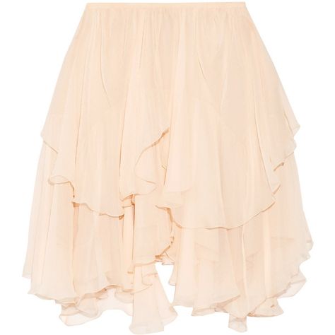 Chloé Tiered silk-crepon mini skirt ($1,315) ❤ liked on Polyvore featuring skirts, mini skirts, peach, tiered skirt, short skirts, tiered mini skirt, beige skirt and mini skirt Beige Voluminous Skirt Bottoms, Summer Beige Mini Skirt With Ruffles, Spring Beige Ruffled Mini Skirt, Cream Ruffled Mini Skirt, Beige Ruffled Mini Skirt, Peach Skirt, Silk Mini Skirt, Beige Skirt, Tiered Mini Skirt