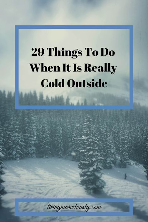 It is cold in Minnesota!  Here are 29 things to do when it is really cold outside and we need to stay indoors. Snow Day Activities, Indoor Things To Do, Winter Survival, Outside Activities, Activities For Adults, Fun Activities To Do, Very Cold, Its Cold Outside, Cold Outside