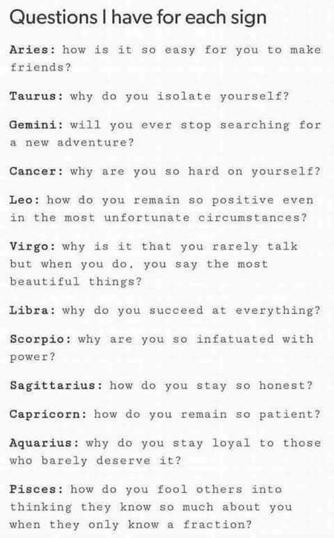 Questions for each sign I'm so hard on myself BC no one thinks I'm good enough Quotes Gemini, Astrology Quotes, Know About Me, Zodiac Signs Leo, Zodiac Society, Zodiac Posts, Zodiac Signs Horoscope, Zodiac Signs Funny, Zodiac Memes