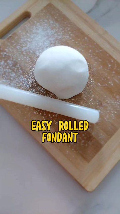 EASY ROLLED FONDANT RECIPE👇🏼 This homemade fondant from scratch is so easy😊 Ingredients: 3 tbsp cold water 1 tsp unflavored gelatin 3 cups icing sugar 1 tsp gummix or xanthan gum 1 tbsp vegetable shortening *You can add clear vanilla or lemon essence for flavoring Corn starch and extra veg shortening for kneading *GUMMIX---back home I am using peotraco brand. If ever you can't find gummix, you can substitute glycerin. In gelatin mixture, just add 2 tbsp of cold water, 1 tsp gelatin let it blo Rolled Fondant Recipe, Gumpaste Recipe, Vegetable Shortening, Homemade Fondant, Fondant Recipe, Unflavored Gelatin, Rolling Fondant, Candy Recipes Homemade, Icing Sugar