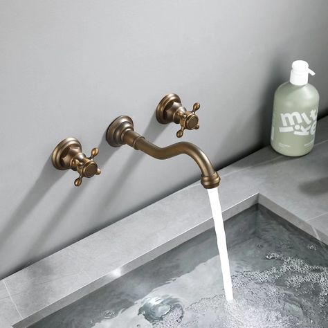 Wall mount tub faucet