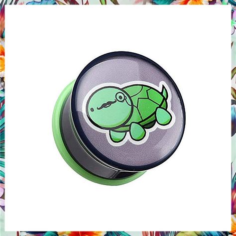 Detective Turtle Single Flared Ear Gauge Plug Ear Plugs And Gauges, Stylish Jewelry Accessories, Ear Gauge, Ear Gauges Plugs, Plugs And Tunnels, Jewelry To Buy, Tunnels And Plugs, Gauged Earrings, Ear Gauges