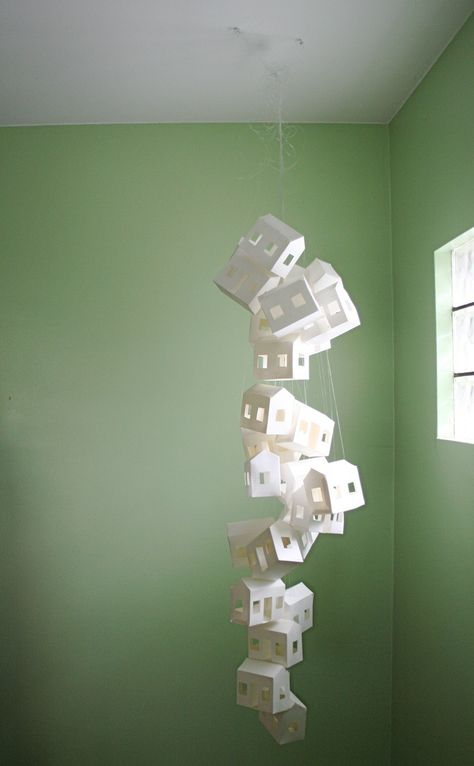 Paper House, Paper Houses, The Ceiling, Paper Sculpture, Little Houses, Paper Projects, Modern Artwork, White Art, Diy Paper