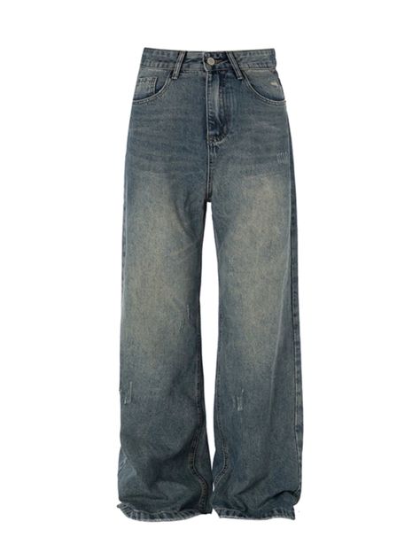 Experience the perfect balance of style and comfort with our Distressed Straight-Cut Jeans. These jeans have a trendy distressed look, giving you an edgy and fashionable appearance. The straight-cut design ensures a flattering fit, while the high-quality fabric provides ultimate comfort. Elevate your wardrobe with these must-have jeans! ■size(cm) Length waist Hip Hem S 104 68 105 50 M 106 72 109 52 L 108 76 113 53 XL 110 80 117 55 2XL 112 84 121 56 ■model 173cm 55kg L ■material cotton 80% polyes Loose Jeans Aesthetic, Denim Wash Jeans, Jeans Png Aesthetic, Baggy Jeans Png, Birthday Wishlist Clothes, Over Sized Jeans, Jean Street Style, Jeans For School, Baggie Jeans