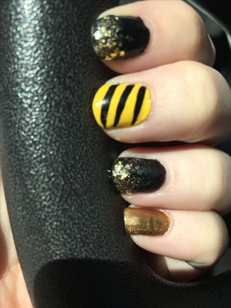 Hufflepuff Nails, Nails Inspiration, Nail Designs, Nails, Beauty