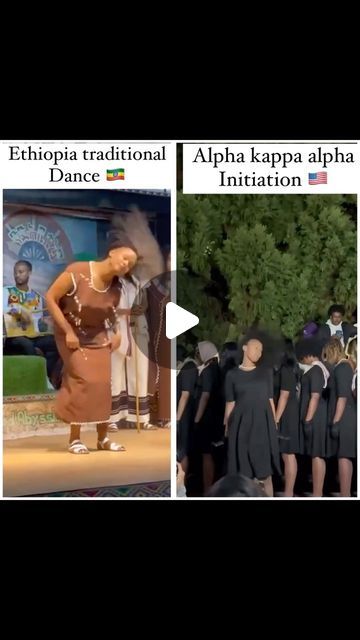 Moyo Afrika on Instagram: "We love finding similarities in the way the african diaspora expresses themselves through dance or in the everyday life, no matter how far our roots be.. 🤎🤎 On the left side is an Ethiopian woman dancing, The unique feature of the dance is the shaking of the head and the shoulders. On the right side is Zahara Jolie’s initiation into the Alpha Kappa Alpha (AKA) Sorority, the first intercollegiate historically African American sorority. . . —— #panafrikan #blacktraveljourney #africanhistory #blacktravel #everydayafrica #africancreatives #representationmatters #blackwomentravel #Moyoafrika #amplifyblackvoices #amplifymelanatedvoices #blacktravelista #africandiaspora #blacktravelgram #blacktravelers #travelnoire" Ethiopian Women, Woman Dancing, Travel Noire, Aka Sorority, Alpha Kappa Alpha, The Alpha, African Diaspora, Black Travel, African History