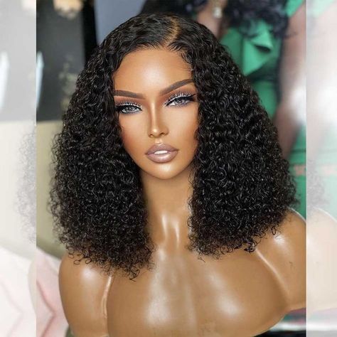 Bob Human Hair Wigs, Style Bob, Lace Front Bob, Short Curly Bob, Deep Curly, Human Virgin Hair, Curly Wig, Lace Hair, Looks Chic