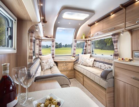 Bailey Unicorn Series 3 Seville - Shown in optional Trafalgar upholstery. The ultimate 2 berth. Bailey Caravans, Touring Caravan, Caravans For Sale, The Unicorn, Cadiz, Twin Bed, Series 3, Seville, Camper Van