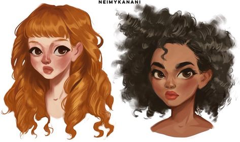 N E I M Y 🎪🎠 on Twitter: "Curly + coily hair 🙆🏻‍♀️✨ https://t.co/xW3zHDdxDC" / Twitter Draw Wavy Hair, Hair References Drawing, Raise Hand, Curly Coily Hair, Hair Illustration, Natural Curly Hair, Hair Sketch, Color Techniques, Coily Hair