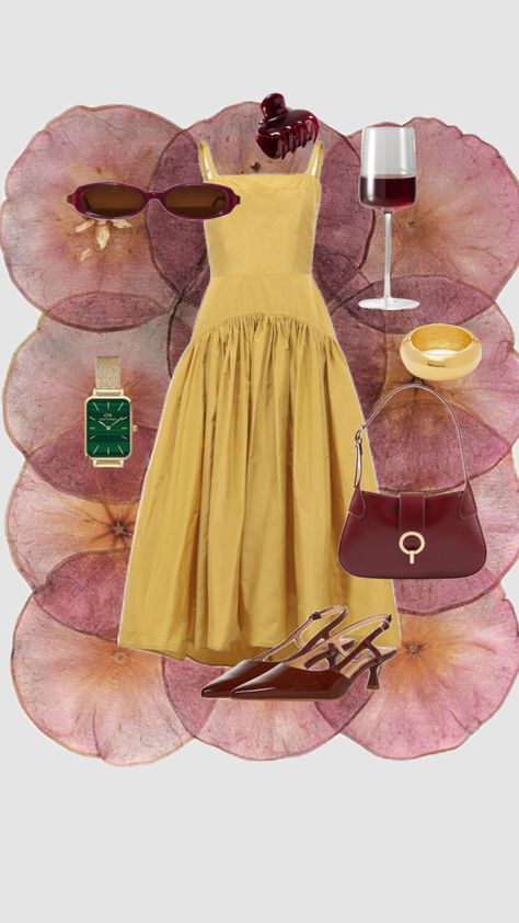 Wine Tasting Outfit Inspo🍷 #winetasting #yellowdress #summeroutfitinspo #summer #classoutfit #itgirl #vineyards #outfit #trending #summer2024 #trendyoutfit #trendyoutfitinspo #goldjewelry #redwine Wine Vineyard Outfit Summer, Vineyard Outfit Summer, Wine Vineyard Outfit, Vineyard Outfit, Wine Tasting Outfit, France Outfits, Trendy Outfit Inspo, Wine Vineyards, Class Outfit