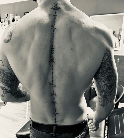 Back Tattoo Spine Men, Back Spine Tattoos, Spine Tattoo Men, Spine Tattoos For Men, Spine Tattoo, Spine Tattoos, S Tattoo, Tattoos For Men, Tattoos For Guys