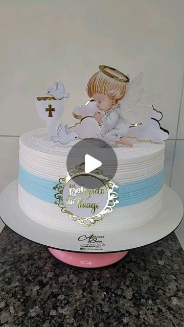 Baptismal Cake Design, Baptismal Cake, Baptism Cake, Pastel, Cake, Design