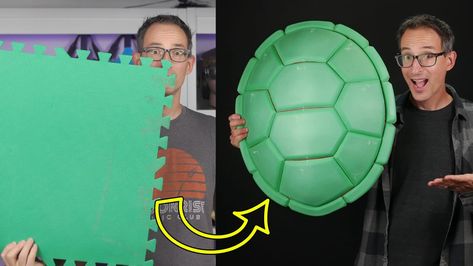 Turtle Shell Pattern, Ninja Turtle Shells, Kids Play Spaces, Small Turtles, White Paint Pen, Shells Diy, Camping Mat, Turtle Pattern, Costume Tutorial