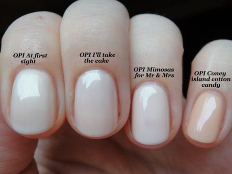 Opi Milky White, Milky White Nail Polish, Neutral Wedding Nails, Milky White Nail, Opi Nail Colors, Milky Nails, Gel Nail Colors, White Nail Polish, White Nail