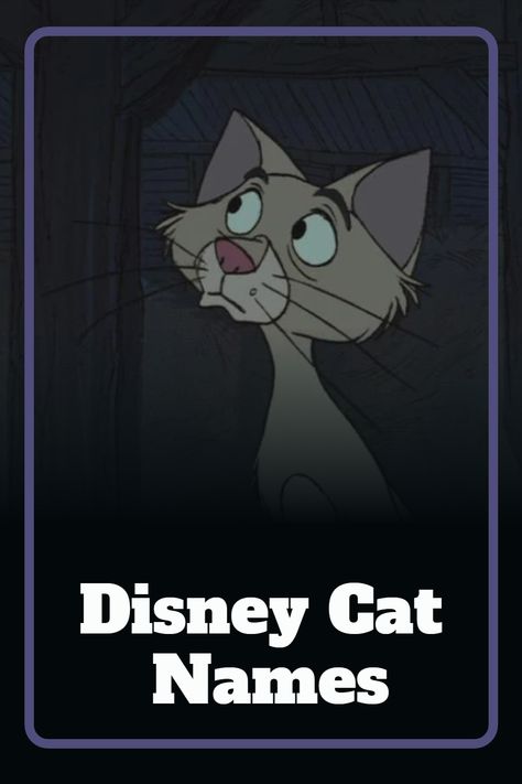 Looking for a Disney name for your new feline friend? Check out our list of cat names, inspired by Disney cats! Disney Cats Names, Name For Cats, Pet Names For Cats, Male Cat Names Unique, Disney Pet Names, Disney Cat Names, Disney Cat Characters, List Of Cat Names, Male Disney Characters