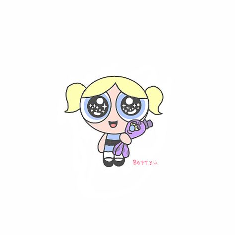 Fofis Bubbles Powerpuff Tattoo Ideas, Ppg Bubbles, Powerpuff Bubbles, Bubble Tattoo, Bubbles Powerpuff, Power Puff Girls Bubbles, Bubble Drawing, Oc Group, Mommy Tattoos