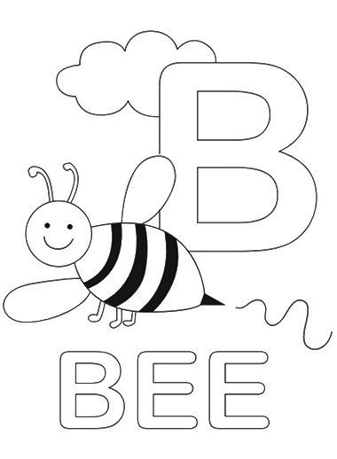 Top 10 Letter ‘B’ Coloring Pages Your Toddler Will Love To Learn & Color #coloringpages #coloringpage #toddlers B Coloring Pages, B Is For Bee, Letter B Coloring Pages, Letter B Activities, Bee Coloring, Elegant Photos, Letter A Coloring Pages, Letter B Worksheets, Materi Bahasa Inggris