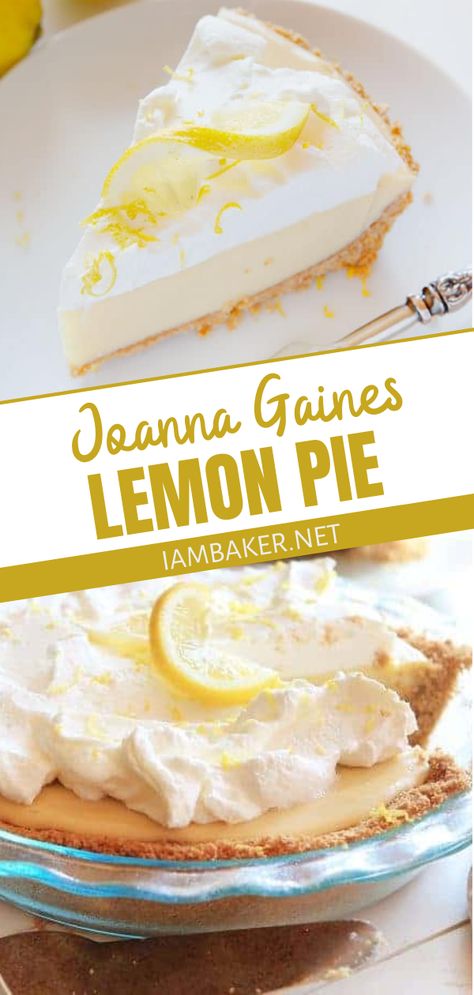 Fresh Lemon Pie, Magnolia Recipes, Joanna Gaines Recipes, Lemon Pie Recipe, Lemon Cream Pies, Lemon Bar, I Am Baker, Lemon Dessert Recipes, Lemon Filling