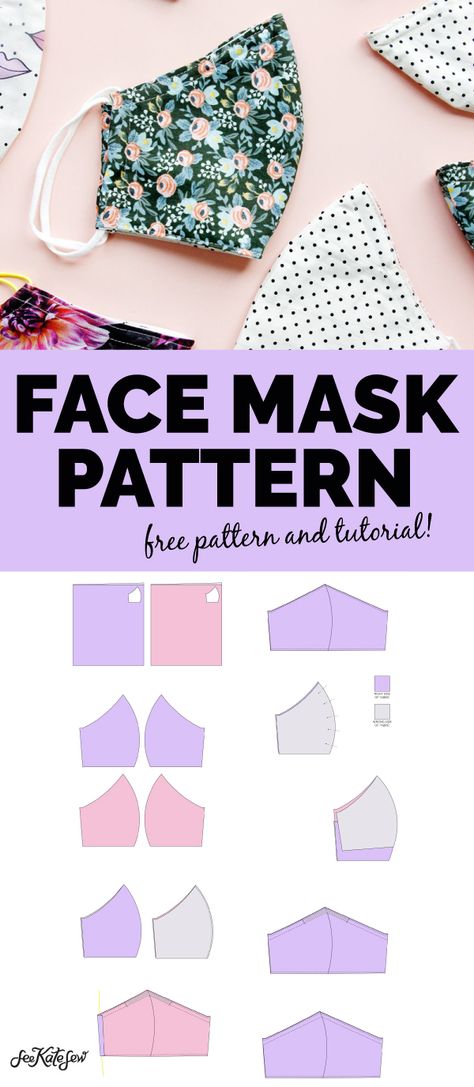 Face Mask Sewing Pattern for Children and Adults - see kate sew How To Sew A Face Mask, Mask Pattern Sewing, Recycling Fabric, Embroidery Mask, Sew Patterns, Mask Ideas, Homemade Mask, Sewing Elastic, Children's Mask