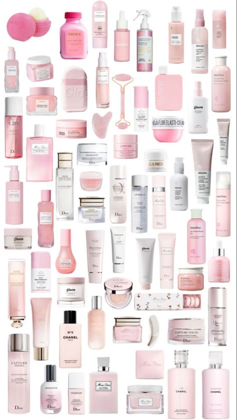 Rosa Make-up, Skincare Haul, Pink Skincare, Pink Products, Essentials Aesthetic, Sephora Skin Care, Pink Lifestyle, Pretty Pink Princess, Beauty Routine Tips