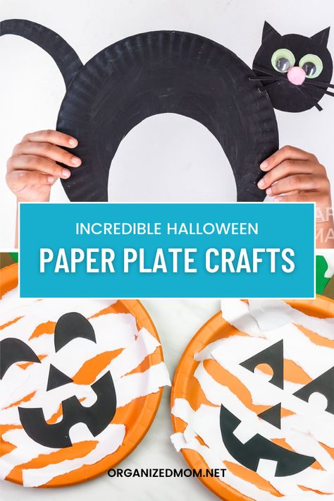 Cheap and easy, these cute Halloween paper plate crafts for kids are the perfect activity for craft time leading up to Halloween! Fall Paper Plate Crafts For Kids, Paper Plate Crafts For Halloween, Paper Plate Halloween Crafts For Kids, Halloween Paper Plates Crafts, Halloween Paper Plate Lollipops, Halloween Paper Plate Crafts For Kids, Halloween Diy Crafts Projects, Halloween Paper Plate Crafts, Paper Plate Spider