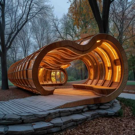 Pavilion Building Concept 898 - Dezign Ark Pavilion Design Concept Architecture, Architecture Study, Wooden Pavilion, Giga Chad, Pavilion Design, Archi Design, Wood Architecture, Arch Model, App Pictures