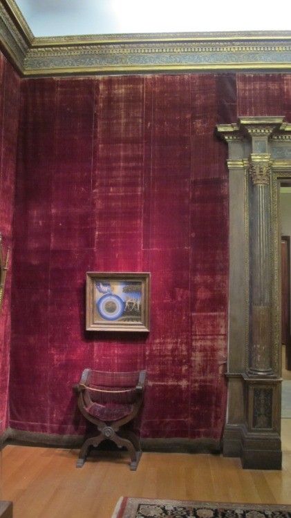 Velvet Walls, Tamsin Johnson, Deconstructed Chair, The Red Room, Museums In Nyc, Neoclassical Design, Paint Color Chart, Pillow Inspiration, Red Room