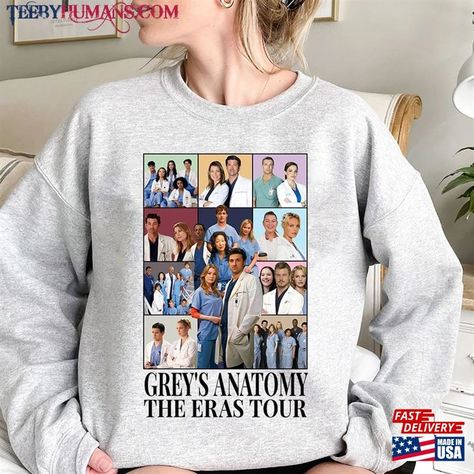 Greys Anatomy Eras Tour Shirt T-Shirt Unisex Check more at https://teebyhumans.com/product/greys-anatomy-eras-tour-shirt-t-shirt-unisex/ Greys Anatomy Shirt, Greys Anatomy Sweatshirt, Greys Anatomy Shirts, Greys Anatomy Gifts, Swift Party, Eras Tour Shirt, Taylor Swift Party, Cute Shirt Designs, Tour Shirt